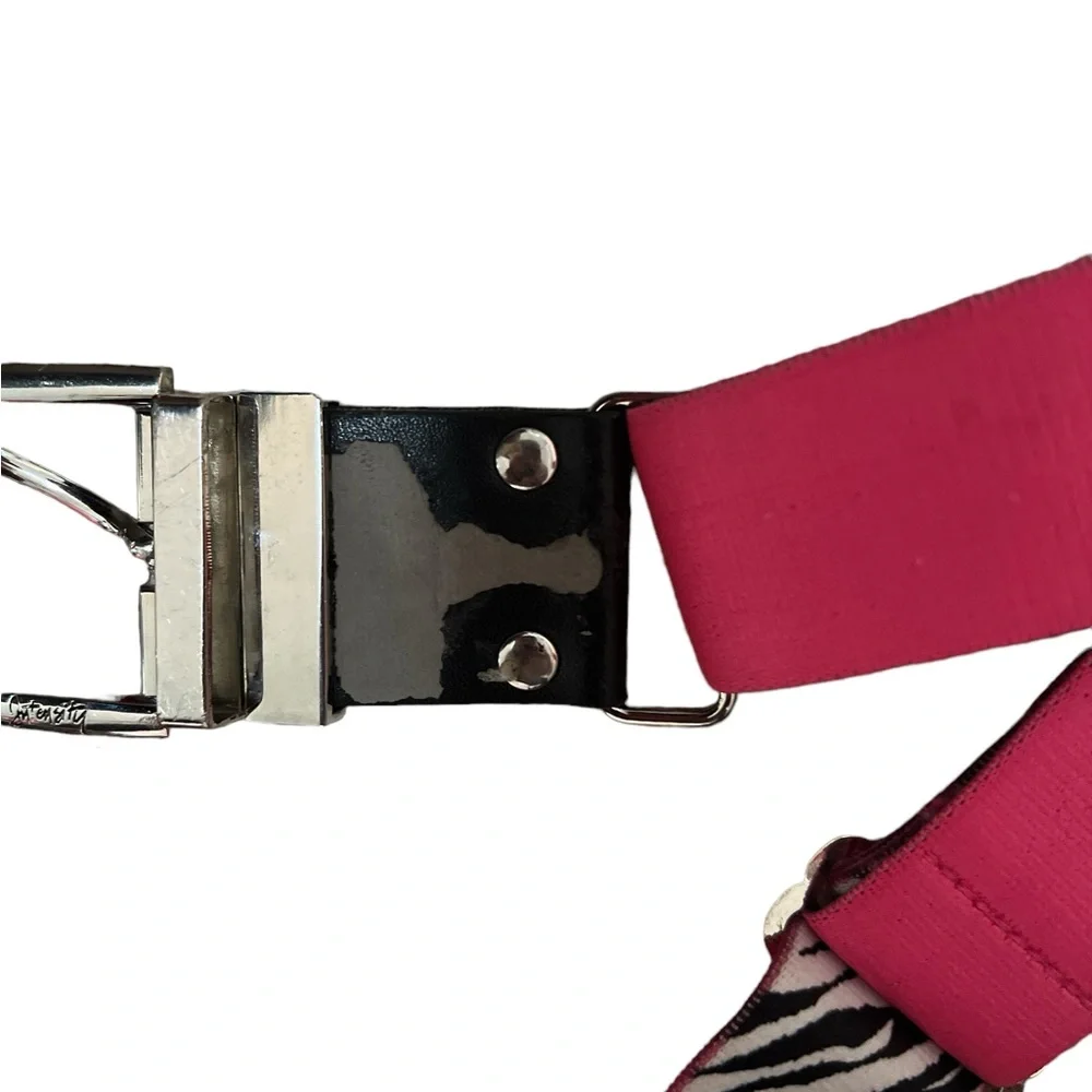 ☠️5/$20 ☠️INTENSITY | PINK ZEBRA ADJ REVERSIBLE BELT